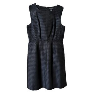 Beautiful Banana Republic Herringbone Silk Dress-Navy and black-12P